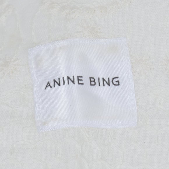 Anine Bing Ivory Cream Embroidered Tassle Trim Pockets Boho Retro  Jacket - Picture 2 of 8